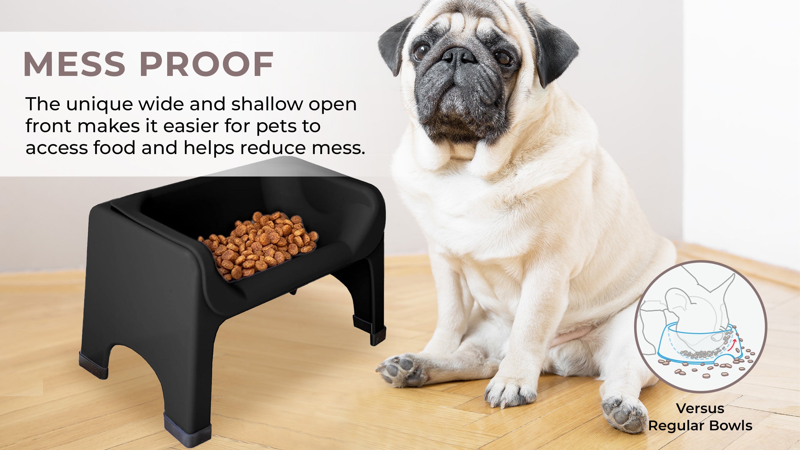 Double High Elevated Dog Bowls & Cat Dishes - Custom Pet Feeder