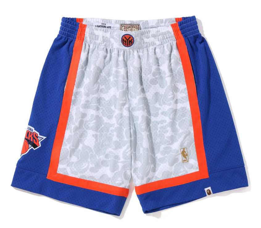 BAPE x Mitchell & Ness New York Knicks Shorts White
