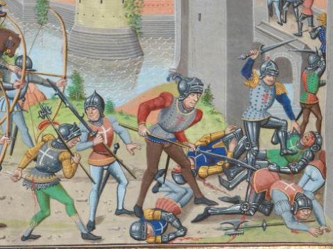 combat detail from Froissart's Chronicles.