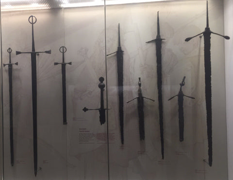 Sword display in Archeology Museum Dublin