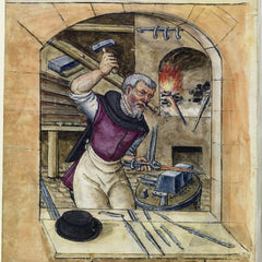 Medieval smith at work