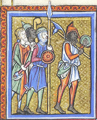 13th C depiction of Sparth Axe or Bardiche