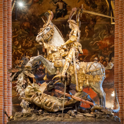 ST George statue in Stockholm