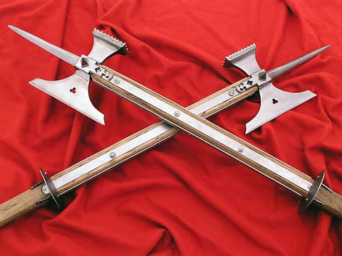 Pair of #010 Knighlty Pole Axes used by guards at Hampton Court Palace.