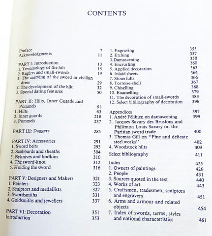 Table of Contents for Rapier & Small-sword by Norman