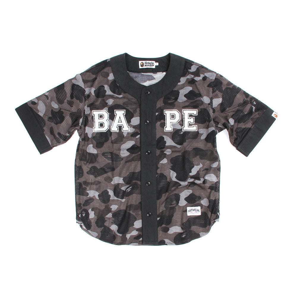 BAPE x 9090 Layered Baseball Shirt Camo Men's - FW22 - US