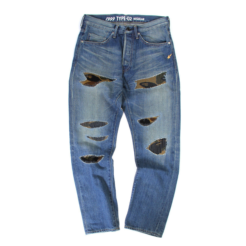 Dev Concepts | BAPE 1999 Type 02 Damaged Denim (Blue)