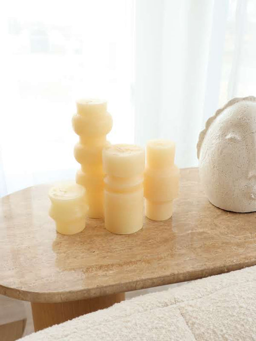 Cream totem pillar candle - 4 styles