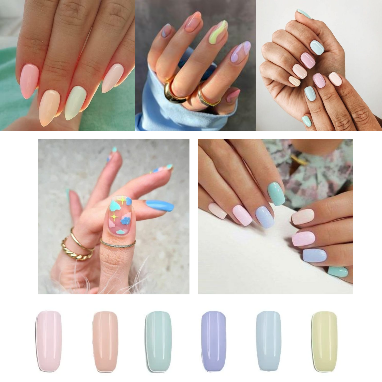 Arriba 52+ imagen gelish en tonos pastel