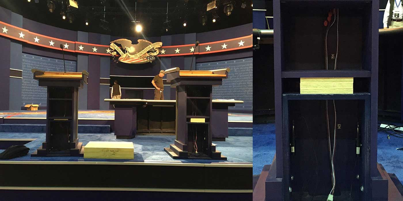 hillary debate teleprompt