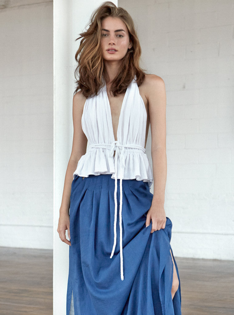 *SALE* Pleated Beach Skirt - Unlined | Loup Charmant