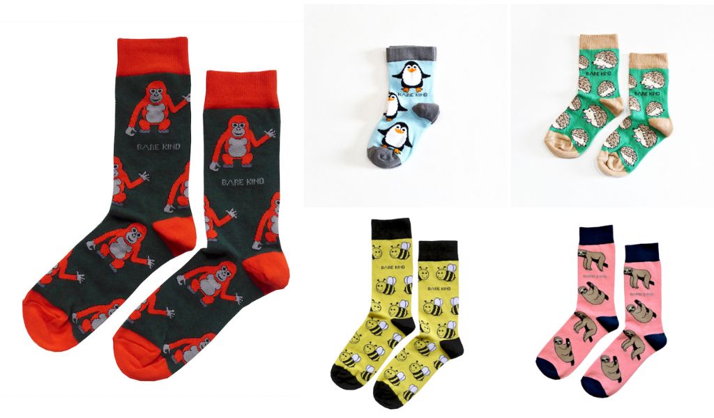 Best Eco Gifts - gifts for eco warriors - Bare Kind sustainable socks