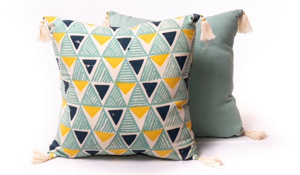 Best Eco Gifts 2021 - Fair Trade block print cotton cushion - eco gifts for teenagers