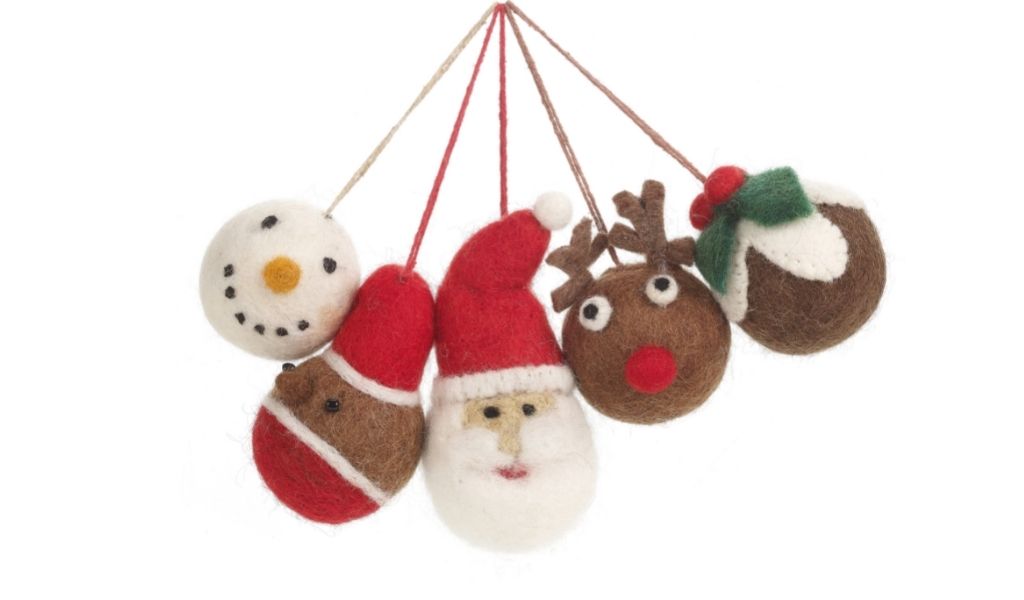 Secret Santa Gifts - Ethical & Eco Gifts Christmas character baubles