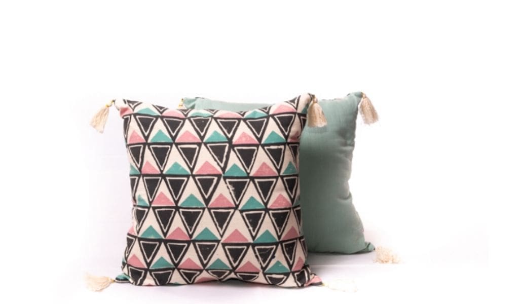 Secret Santa Gifts - Ethical & Eco Gifts Geometric print cushion- Fair Trade
