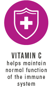 Vitamin C helps maintain normal function of the immune system.
