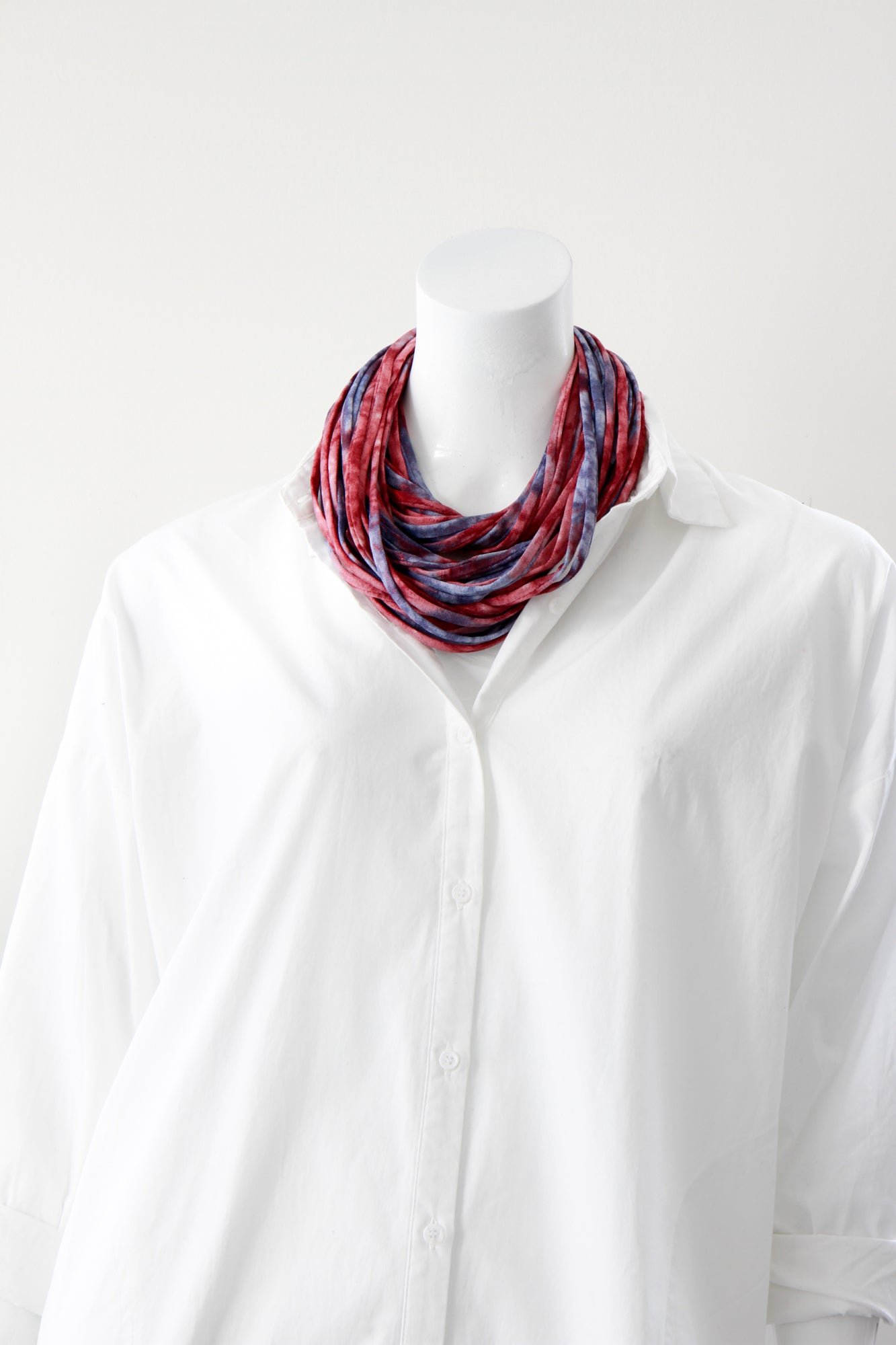 white cotton infinity scarf