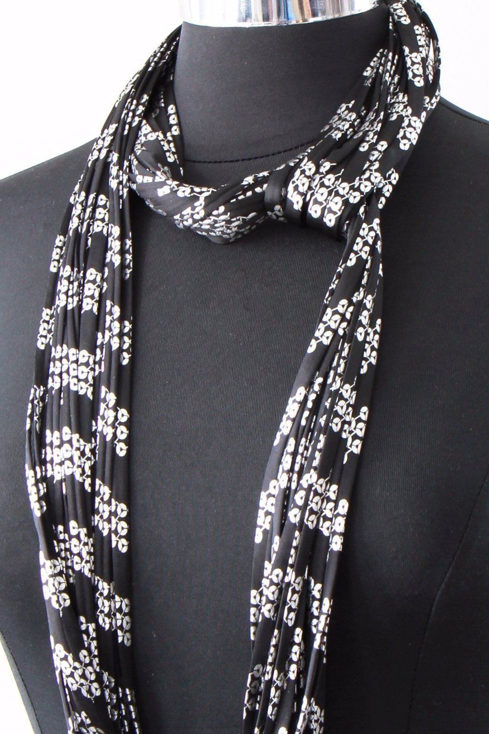 black and silver scarf