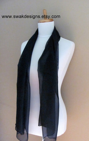 navy chiffon wrap