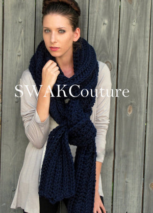 Oversized Hooded Scarf Handmade Knit Scarf Custom Scarves Huge Scarves tundra scarf Swakcouture scarves