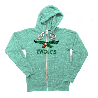 eagles zip up hoodie