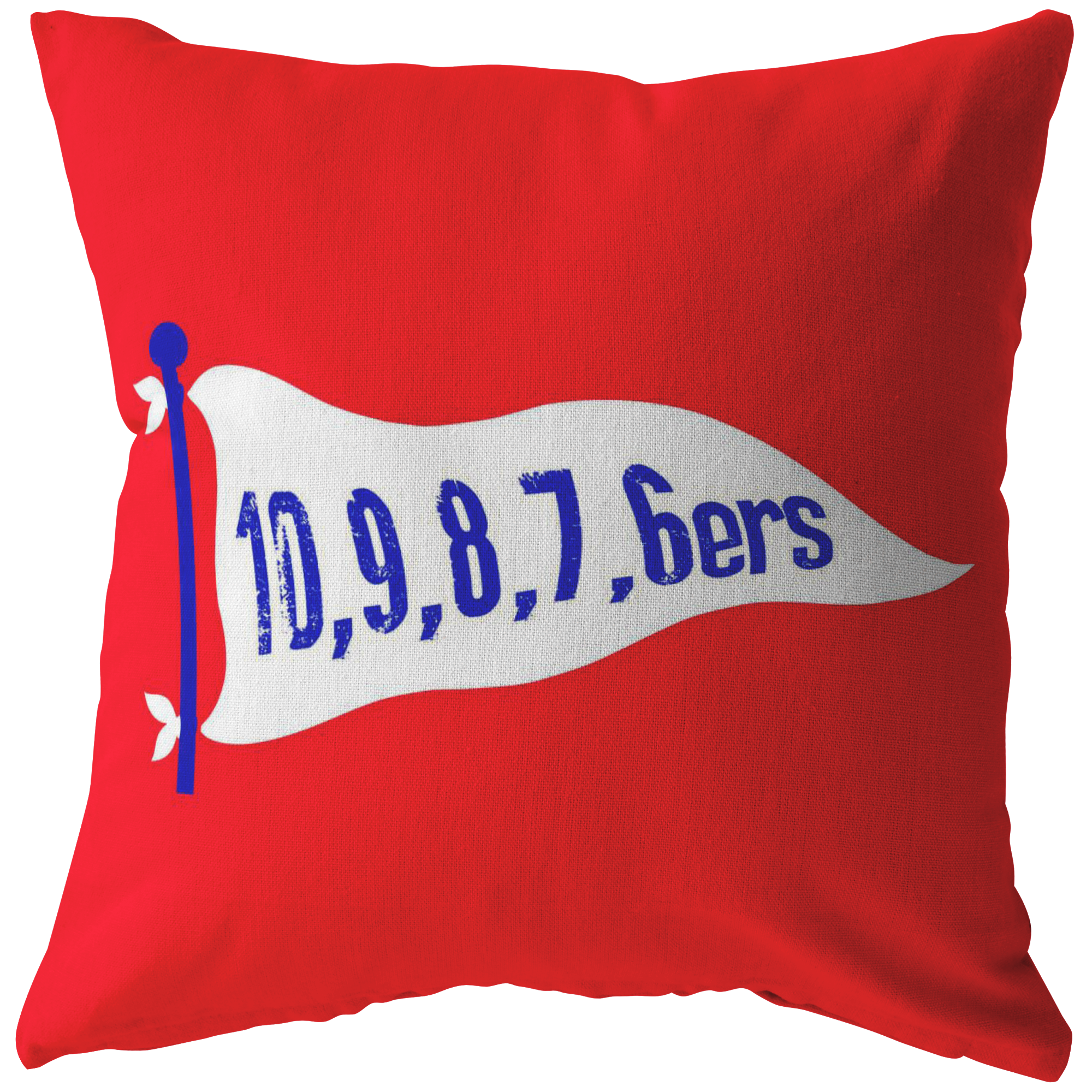 6ers Red Pillow