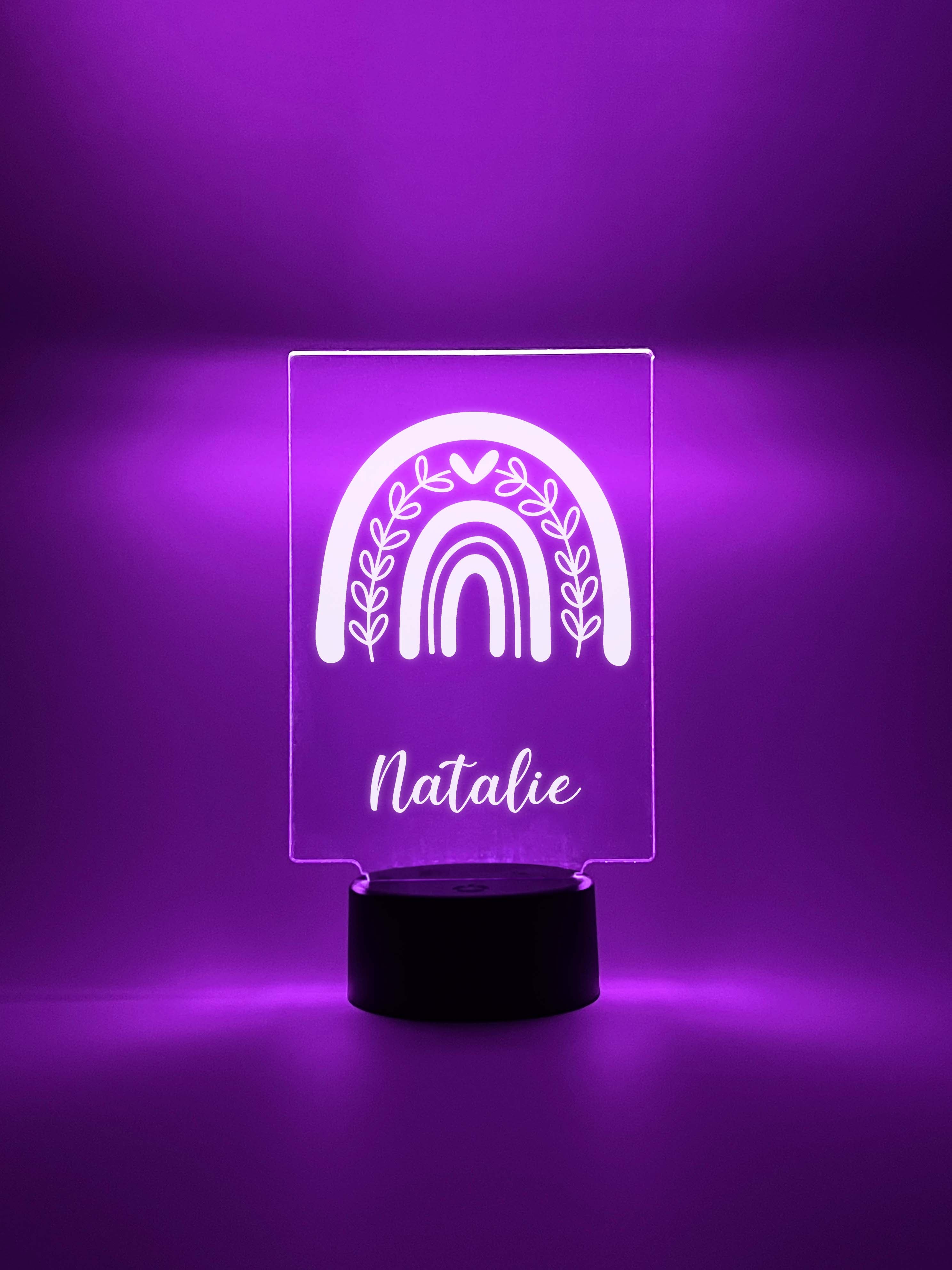 Custom Rainbow Design Night Light Up Table LED Lamp