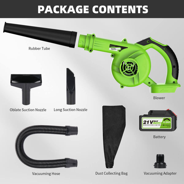 Cordless electric handheld leaf blower for blowing leaves and dust, vacuuming capabilities, with advanced Huepar technology, free shipping9