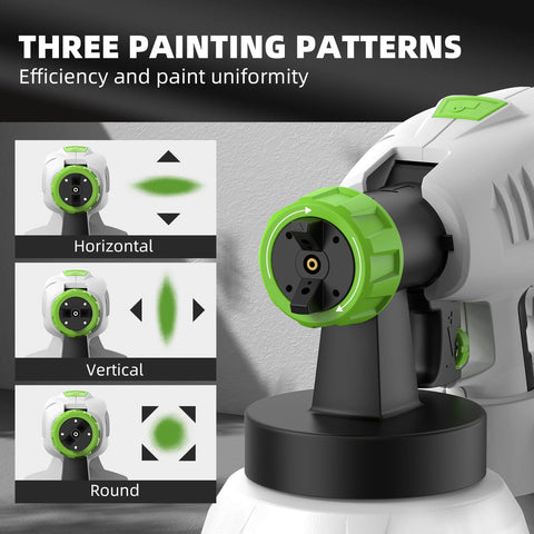 Huepar Tools SG800 HVLP Electric Paint Sprayer with 4 Metal Nozzles and 3 Patterns, ideal for home interior and exterior walls, house painting, ceiling, fence, cabinet, and chair1