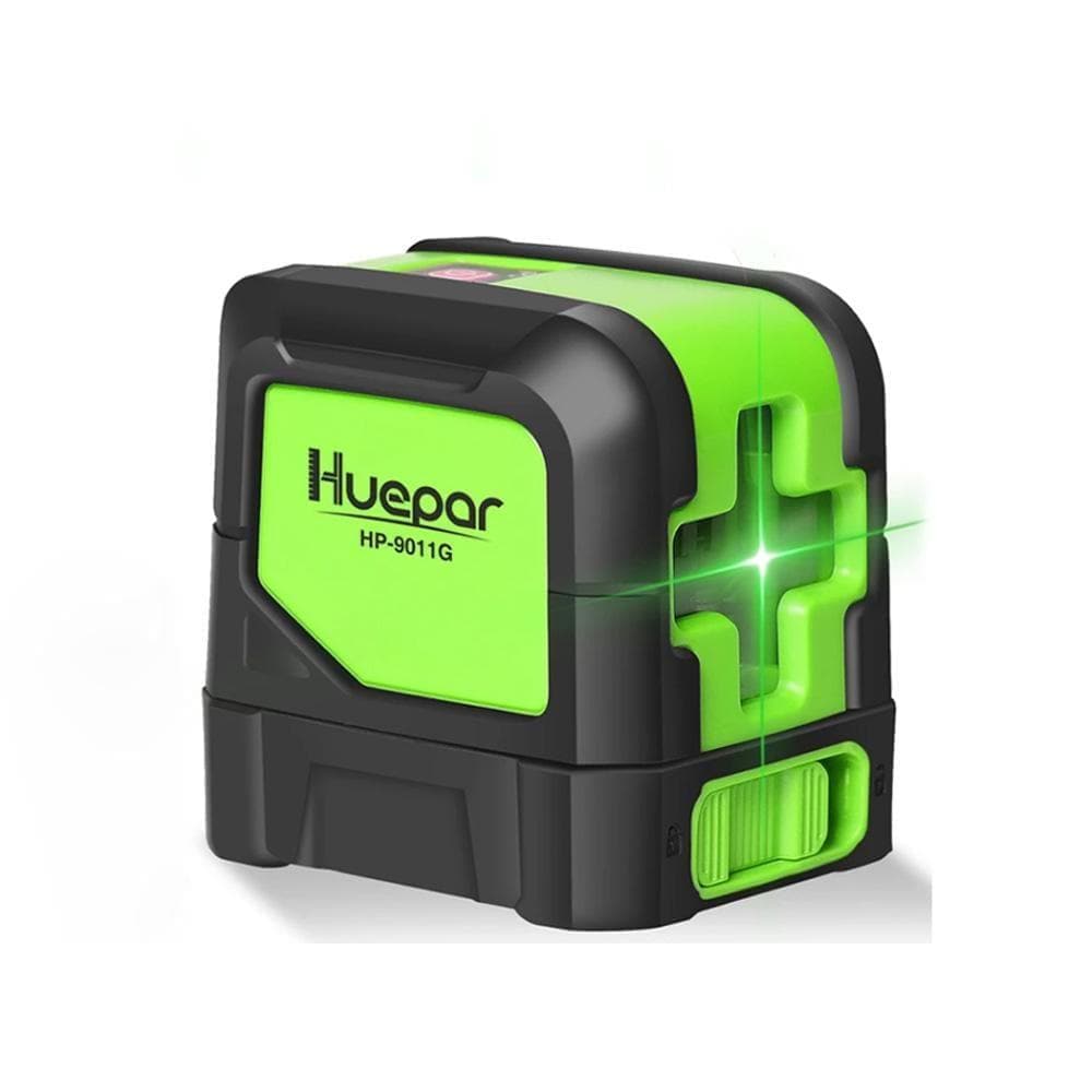 Huepar 904DG - 4x360° Green Cross Line Floor Laser Tool with Remote Control  & magnetic Bracket