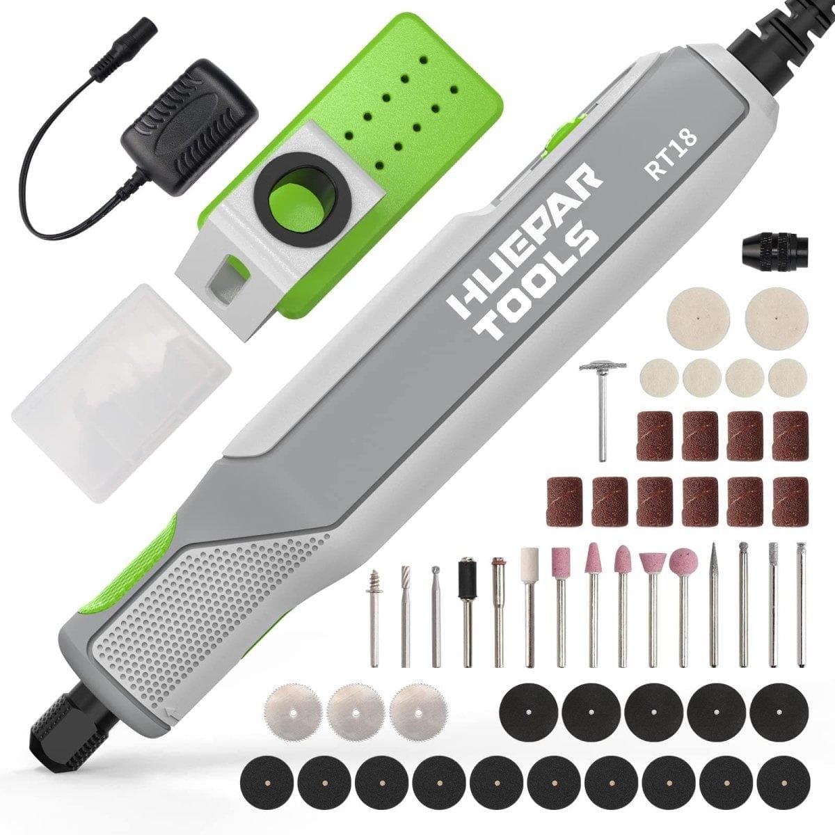 Huepar RT18 18V Cordless Rotary Tool Kit - Compact, Versatile, DIY & Crafting - HUEPAR US product image