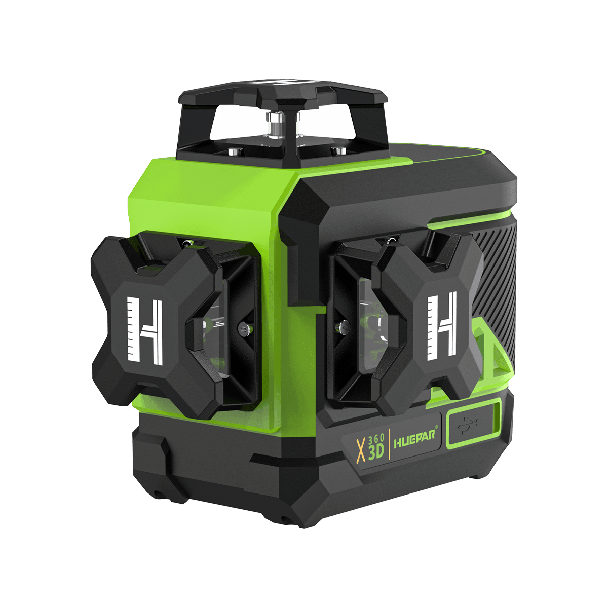 Huepar GF360G - 3D Green Beam Self-Leveling Laser Level with Magnetic  Pivoting Base