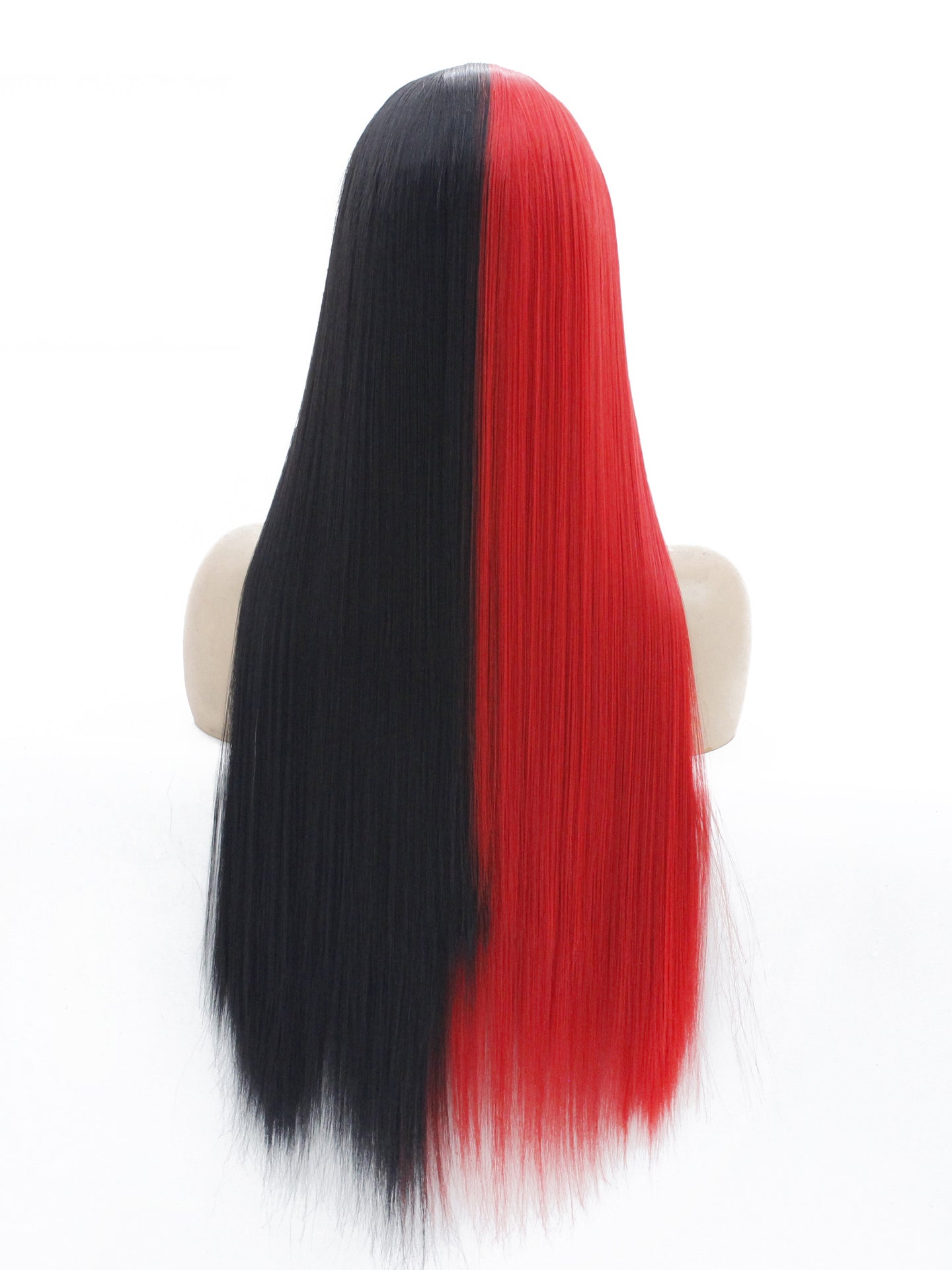 Half Red Half Black Lace Front Wig 621 Diosawigs