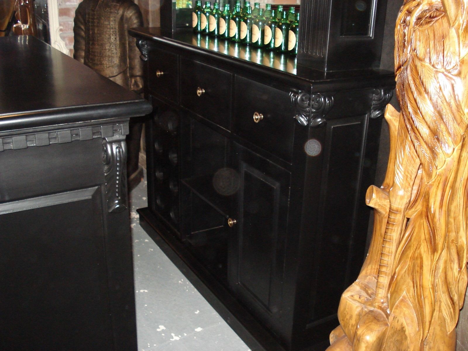  Black Home Bar - Front Counter & Mirrored Back Bar – John Cowell  Limited