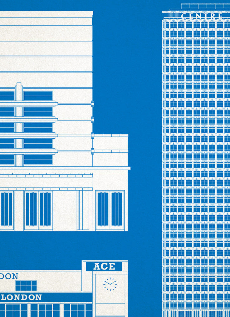 London Landmarks Blueprint 67 Inc architecture print 67 Inc