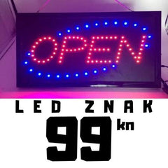 Led znak open