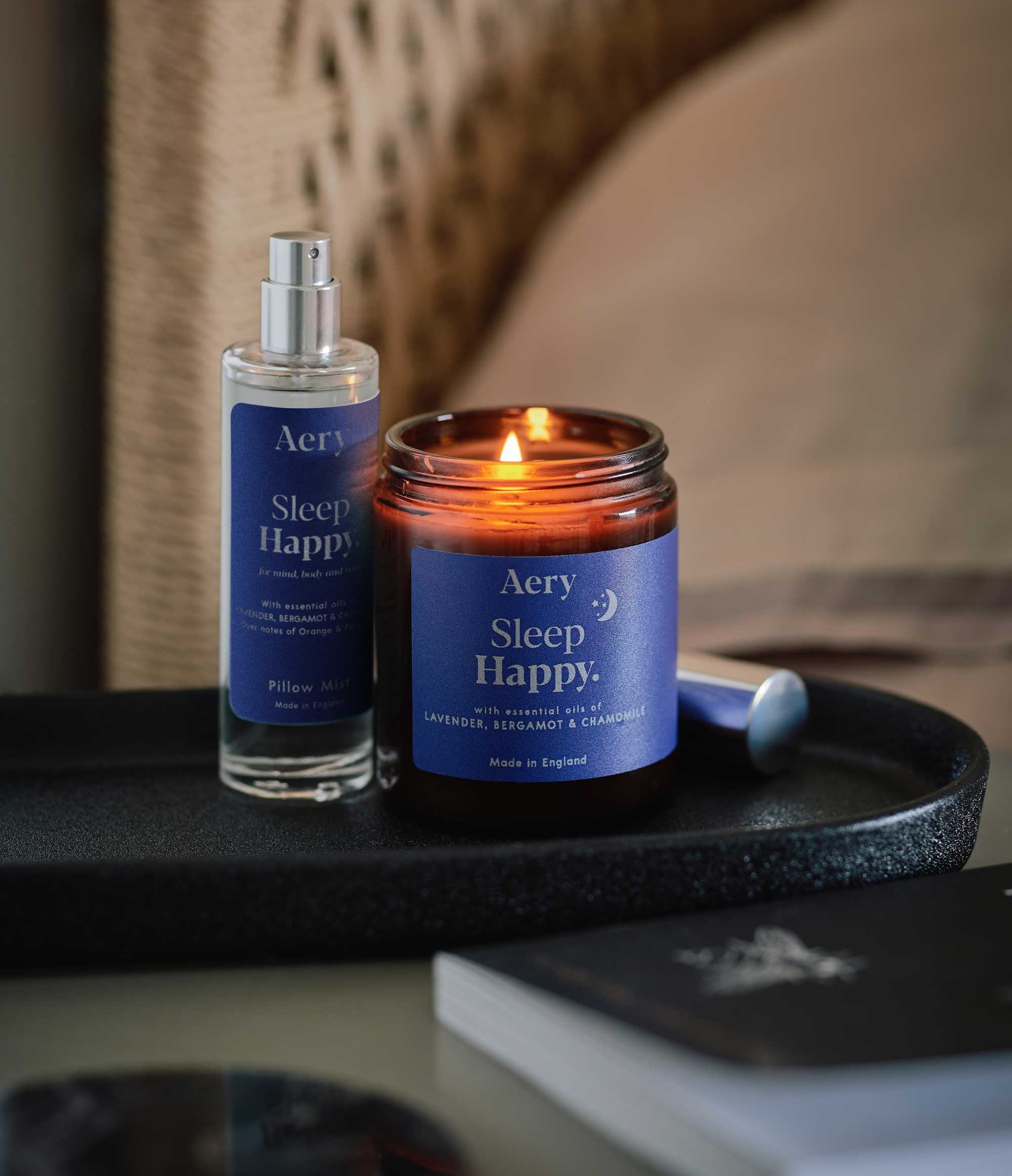 aery living sleep happy pillow mist and scented jar candle