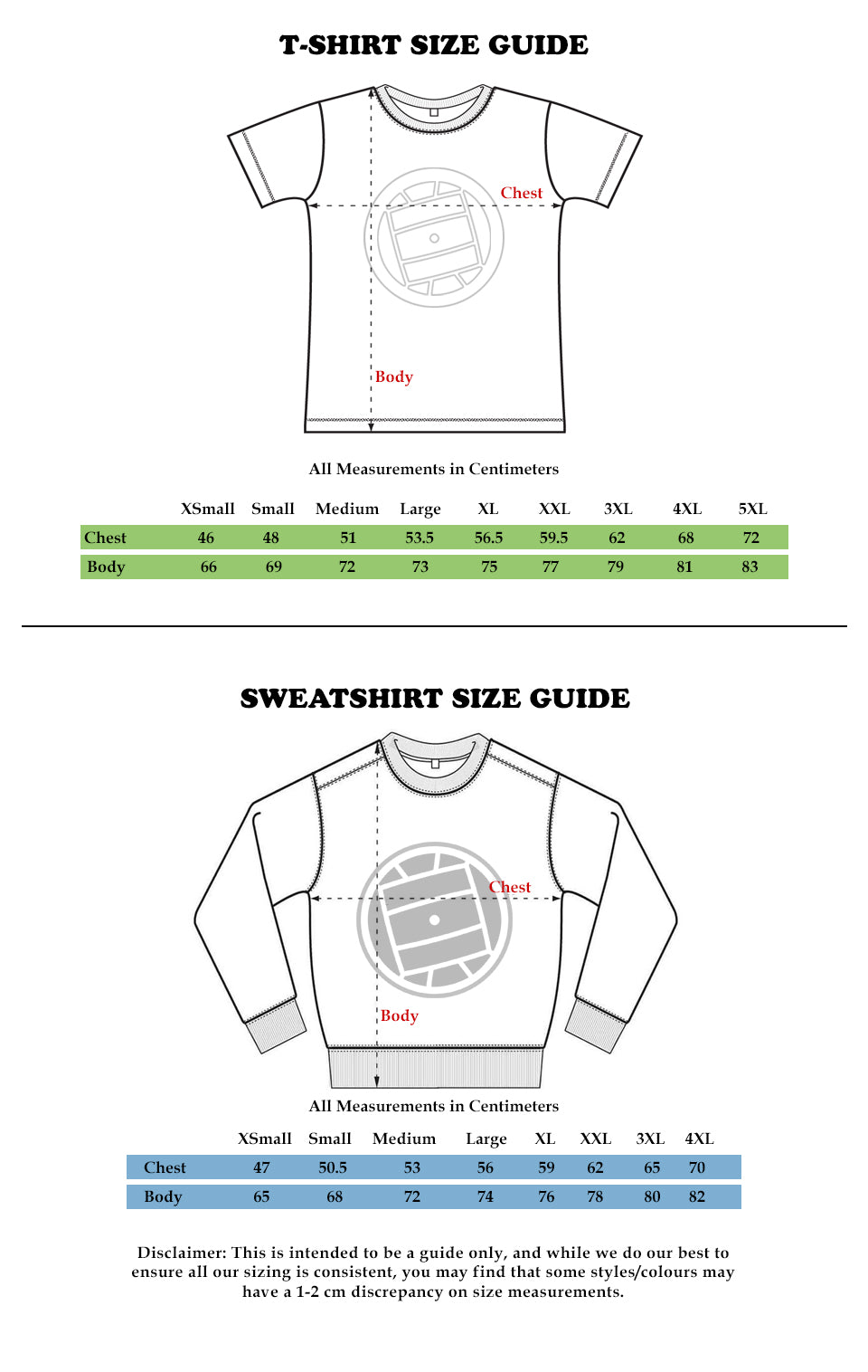 Original Casuals Size Guide