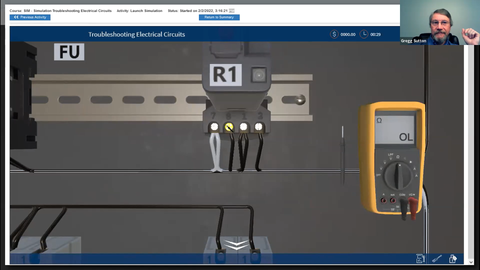 Gregg Sutton teaching an electrical troubleshooting
