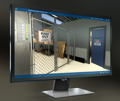 TPC模拟显示笼子和警告标志