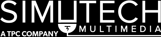 Simutech Multimedia white logo