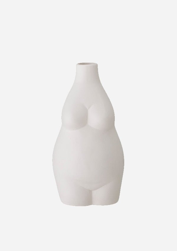 Ceramic Figure Vase in Matt White - Little Deer