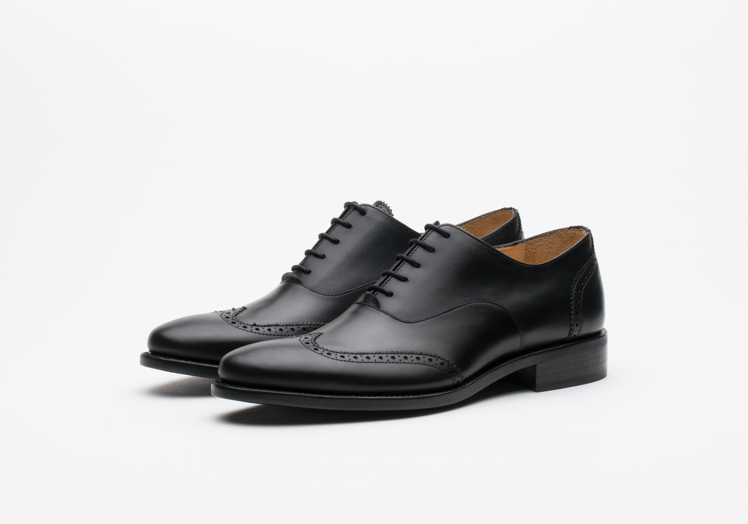 black wingtip oxfords