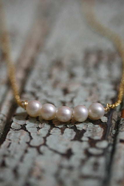 Five Pearl Everyday Necklace – Erin McDermott Jewelry