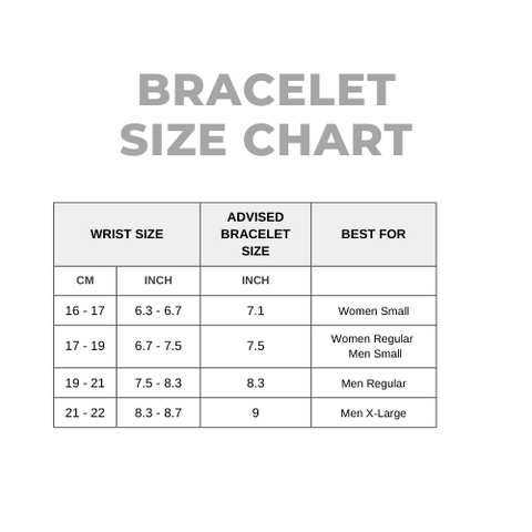 Bracelet Size Chart  Diamond Queen Toronto