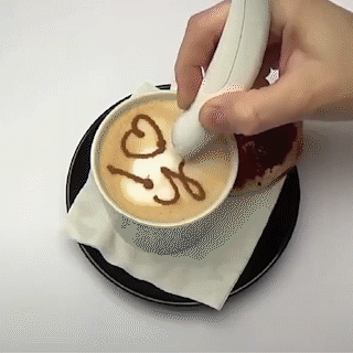 Elektrische Latte Art Pen Voor Koffie Cake Spice Pen Cake Decoratie Pen  Koffiesnijwerk Pen Gebak Gereedschap - AliExpress