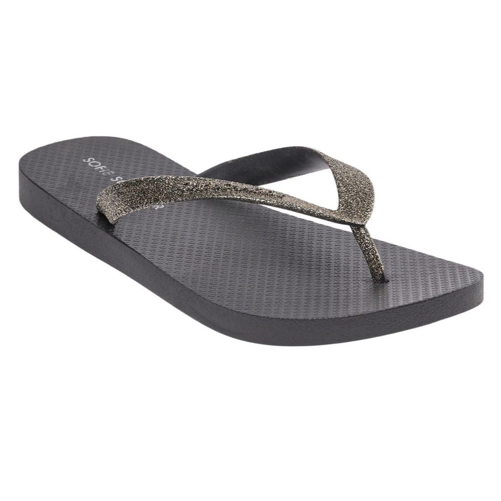 Sofie Schnoor Vanda Flip Flops - Black gold