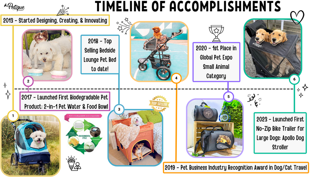 Petique Timeline Accomplishments