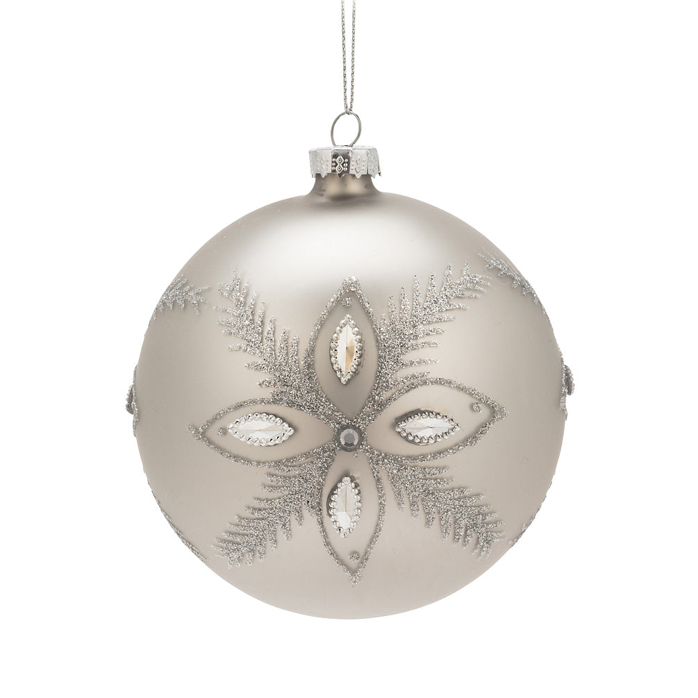 large silver christmas ornaments