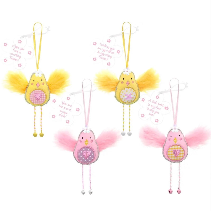 'A Little Tweet To Say How Lovely You Are!' Pink Chick Decoration